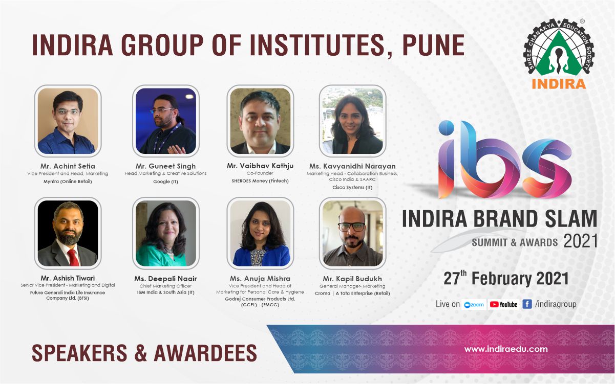 Indira Group Of Institutes - Brandslam Summit & Awards 2021